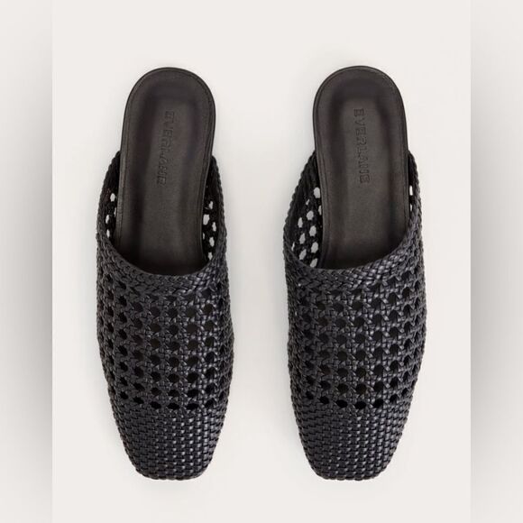 NEW EVERLANE The Day Mule in black woven leather - Picture 2 of 8
